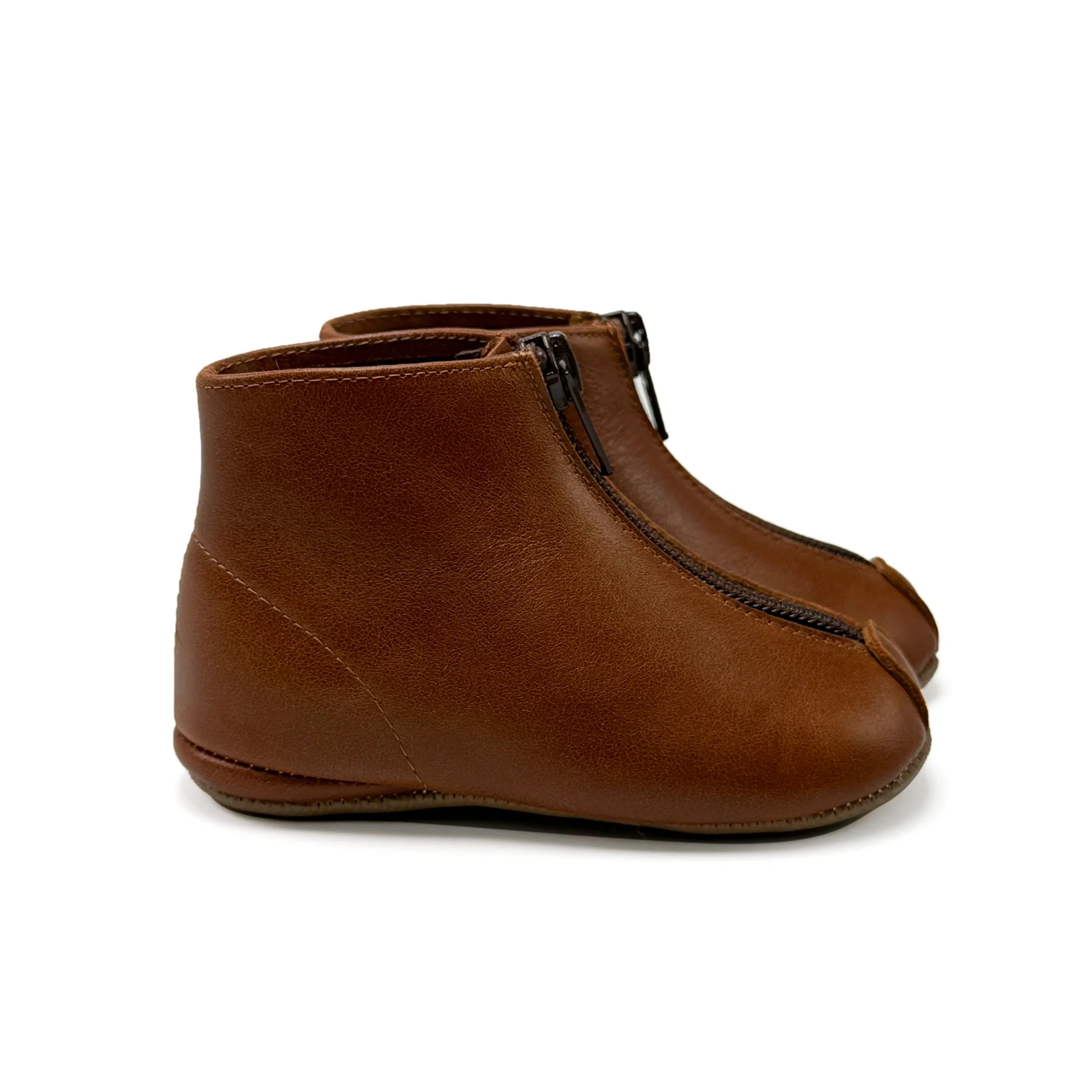 PEPE` Cacao Front Zipper Bootie