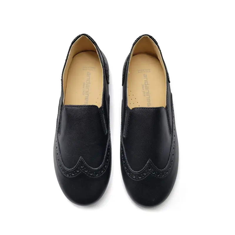 Andanines Black Coal Wingtip Smoking Slip On - Image 2