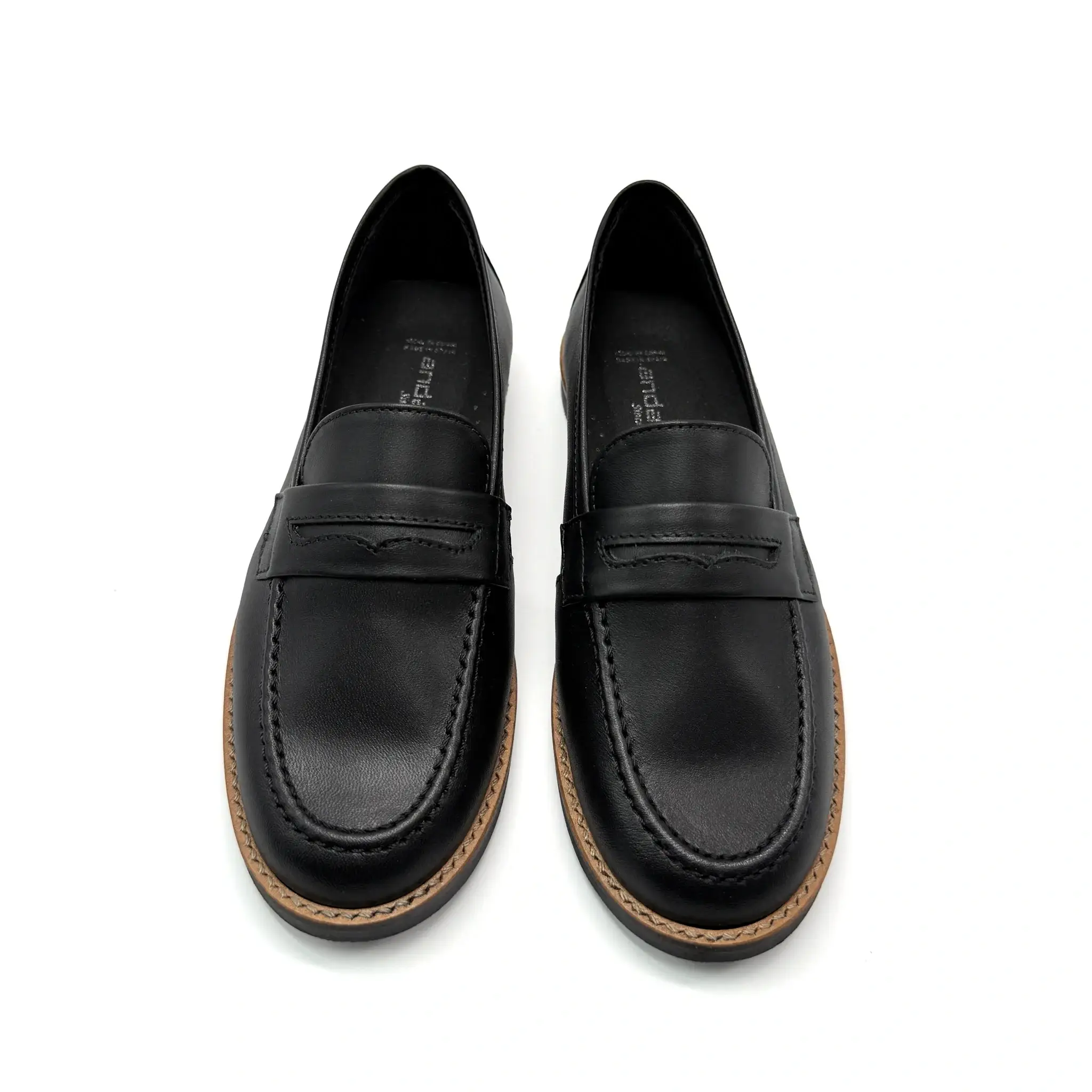 Andanines Black Leather Slip On Dress Shoe - Image 3