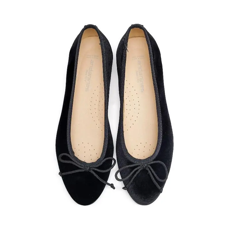 Andanines Black Rust Velvet Ballet Flat - Image 2