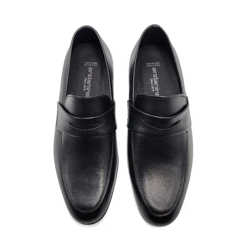 Andanines Jet Black Penny Slip On Dress Shoe 171680 - Image 2