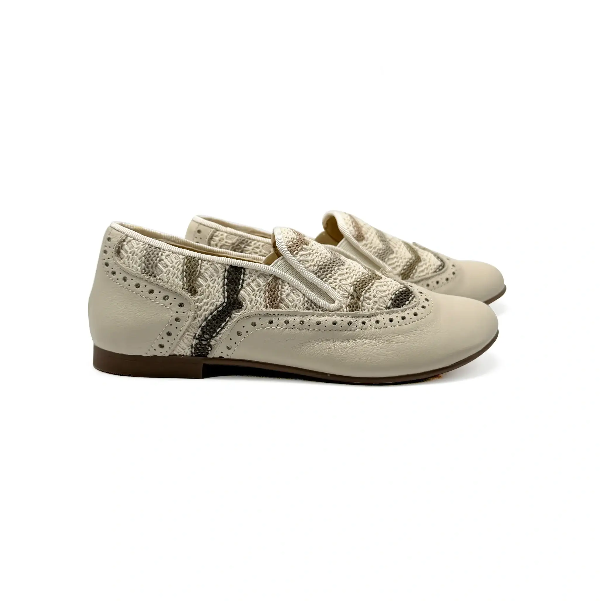 Andanines Multicolor Crochet Smoking Slip On