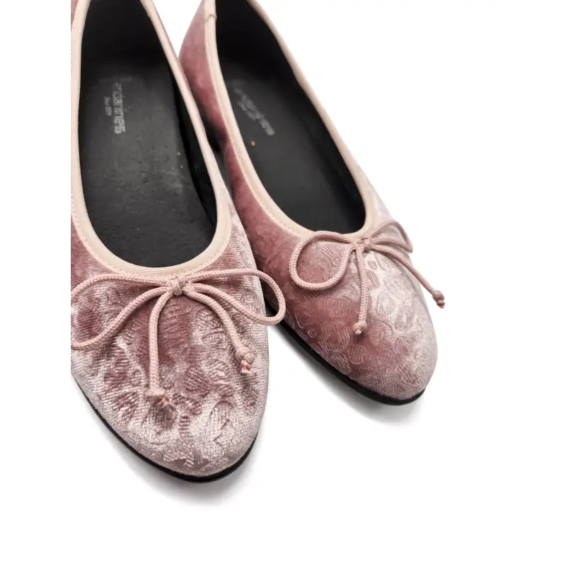 Andanines Pink Cheetah Velvet Ballet Flat 222541 - Image 5