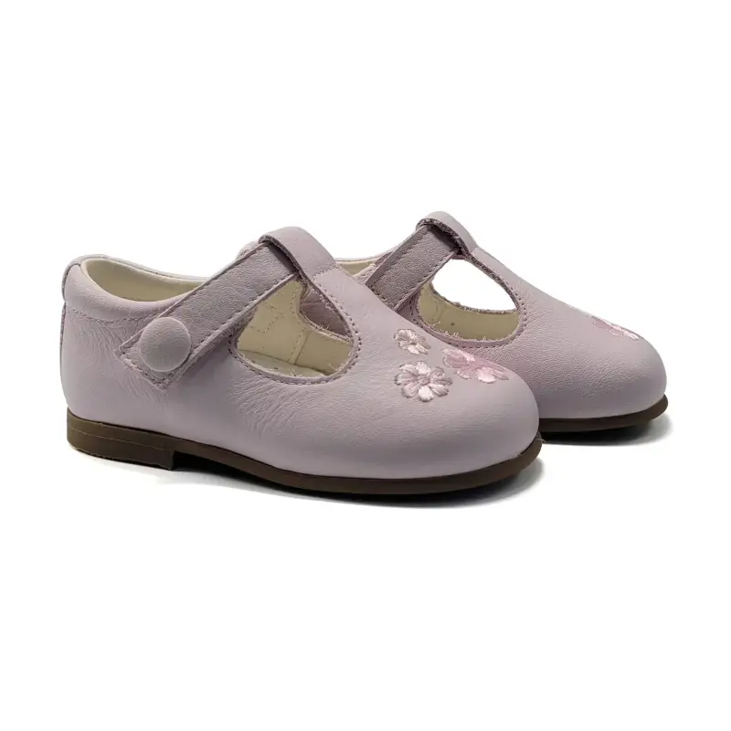 Andanines Pink Flower T-strap First Walker 251175