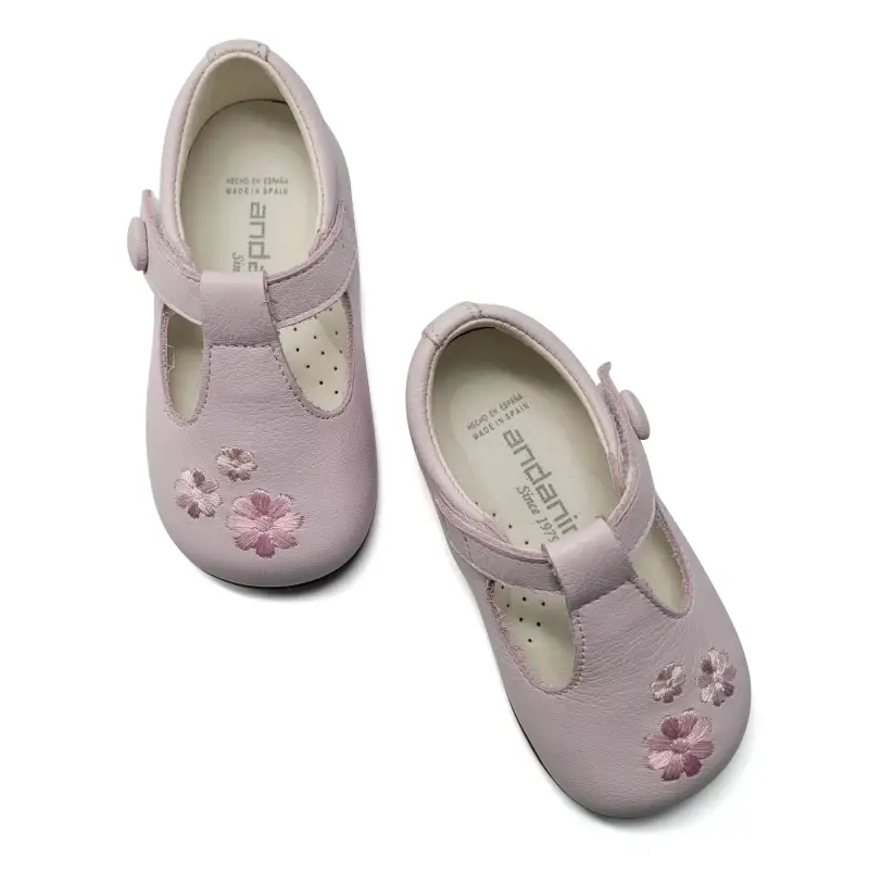 Andanines Pink Flower T-strap First Walker 251175 - Image 3