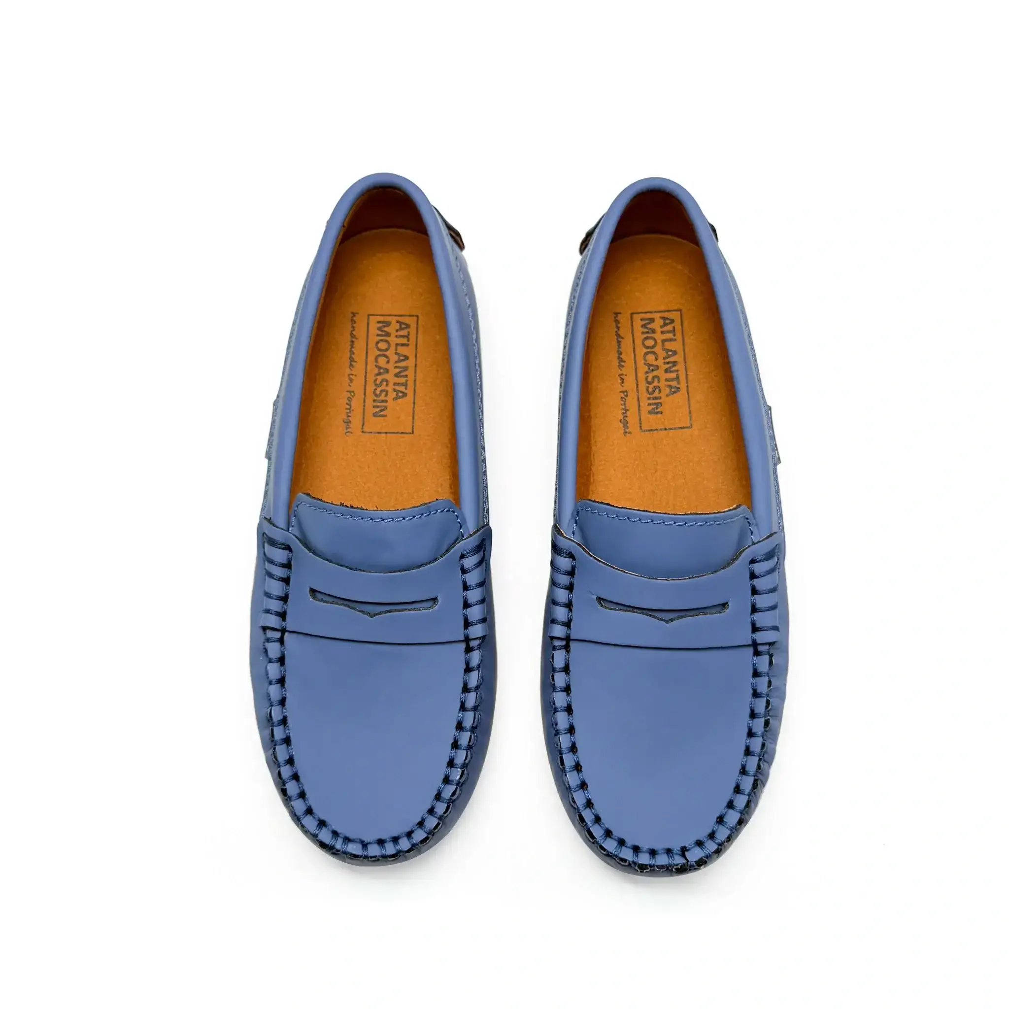 Atlanta Mocassin Blue Jean Gum Penny Loafer - Image 3