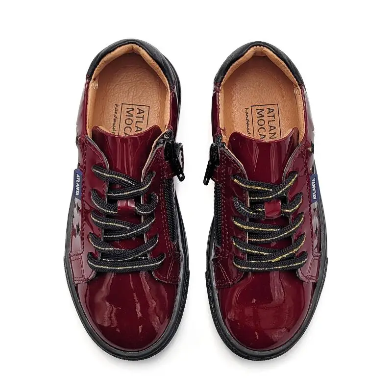 Atlanta Mocassin Burgundy Gold Stars Sneaker 103 - Image 3