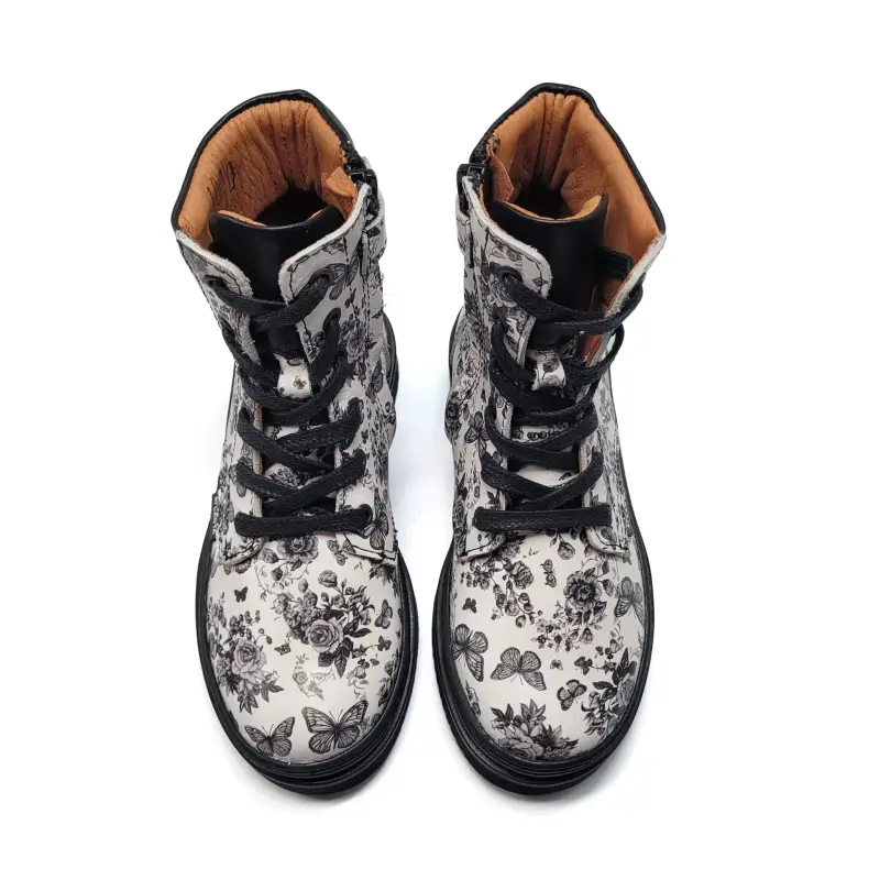 Atlanta Mocassin Butterfly Print Boot - Image 2
