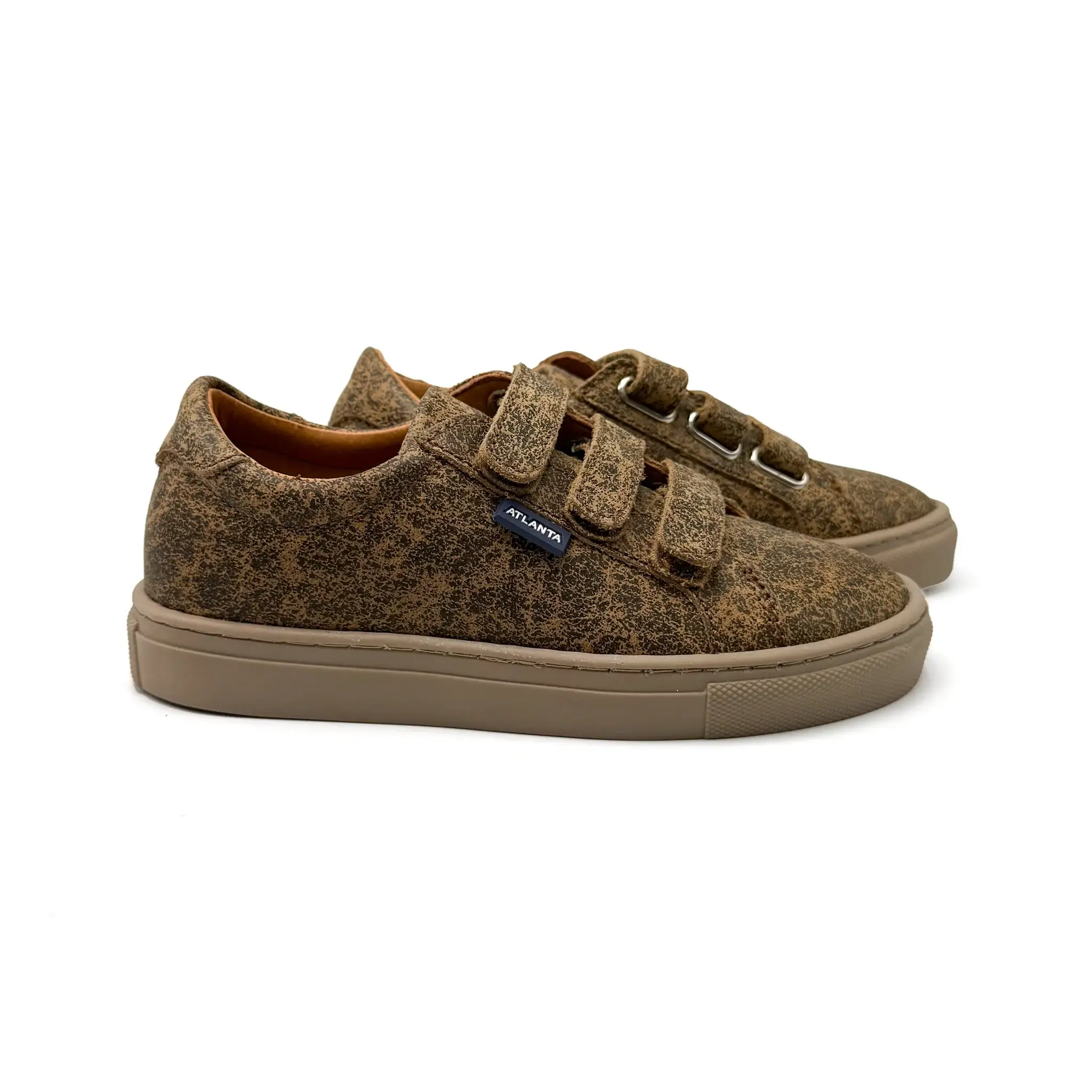 Atlanta Mocassin Camel Shabby Velcro Sneaker