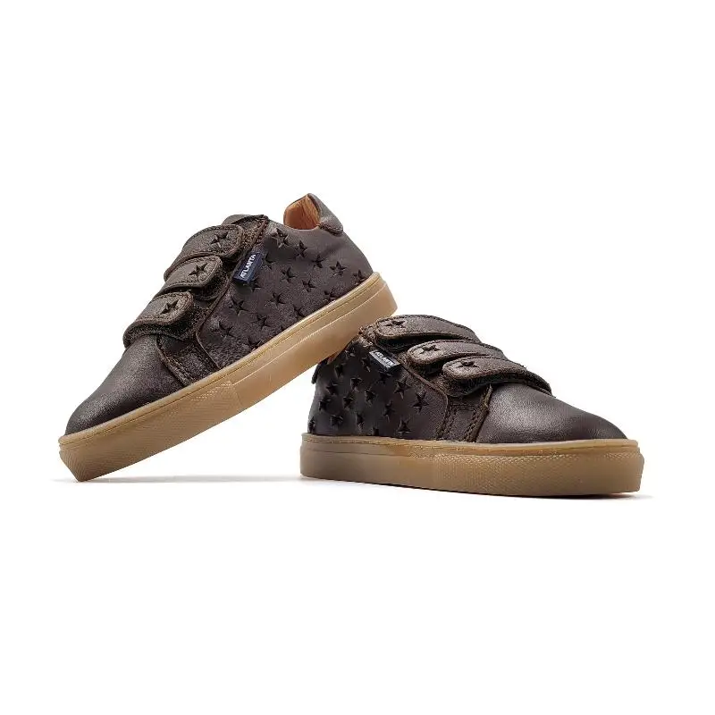 Atlanta Mocassin Chocolate Brown Velcro Sneaker 104 - Image 2