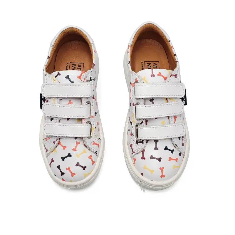 Atlanta Mocassin Doggy Bones 3 Strap Velcro Sneaker 523 - Image 2