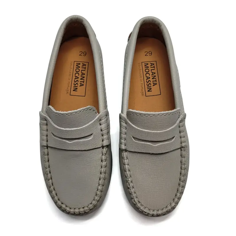 Atlanta Mocassin Grey Stone Penny Loafer - Image 2
