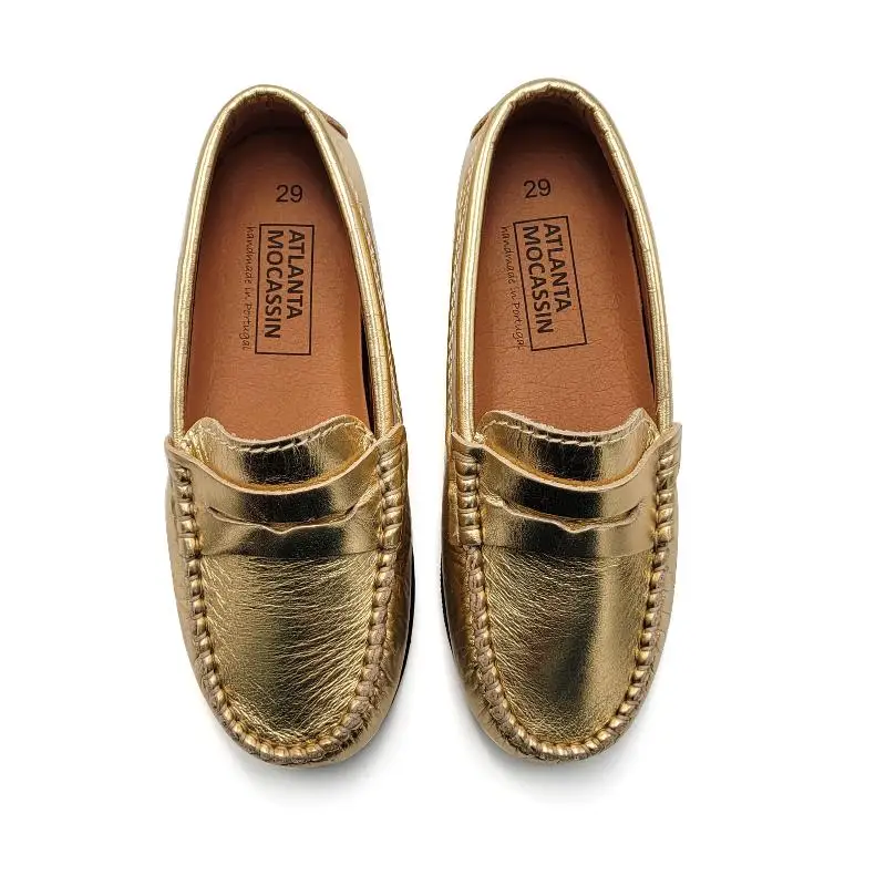 Atlanta Mocassin Light Gold Penny Loafer 032 - Image 3