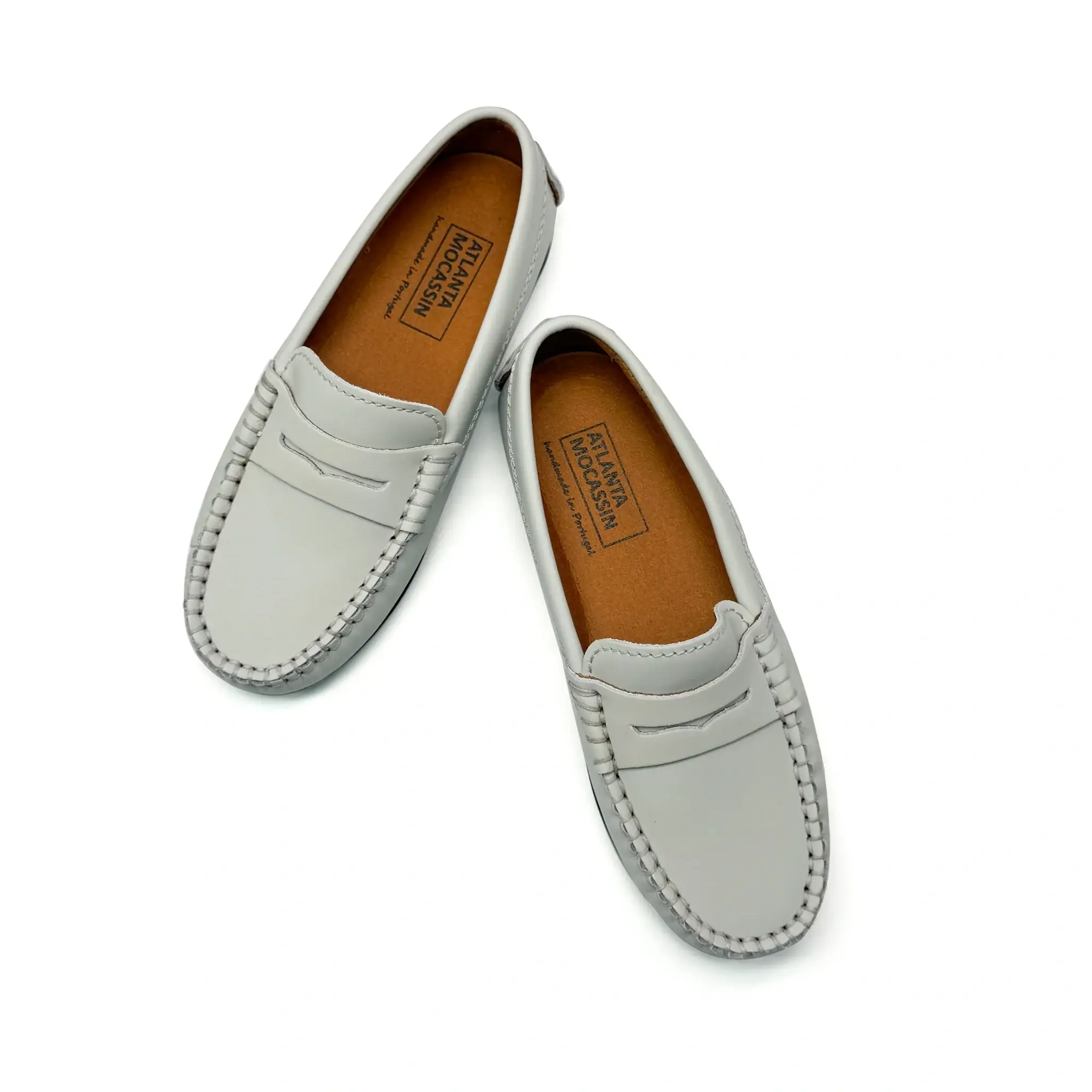 Atlanta Mocassin Light Grey Gum Penny Loafer - Image 3