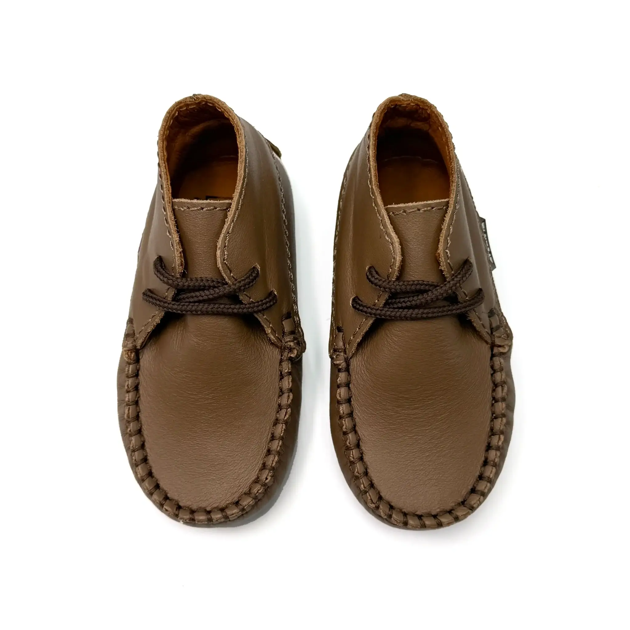 Atlanta Mocassin Milky Chocolate Brown First Walker Bootie - Image 3