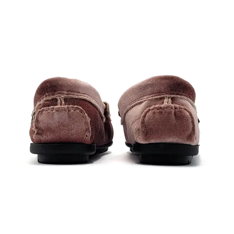 Atlanta Mocassin Rose Velvet Penny Loafer - Image 4
