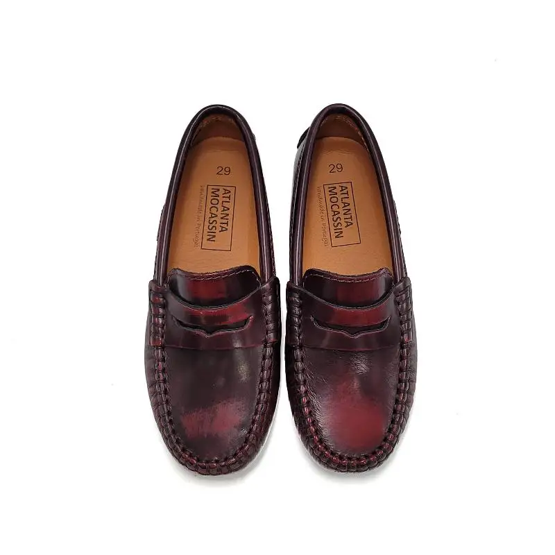 Atlanta Mocassin Sangria Burgundy Penny Loafer - Image 2