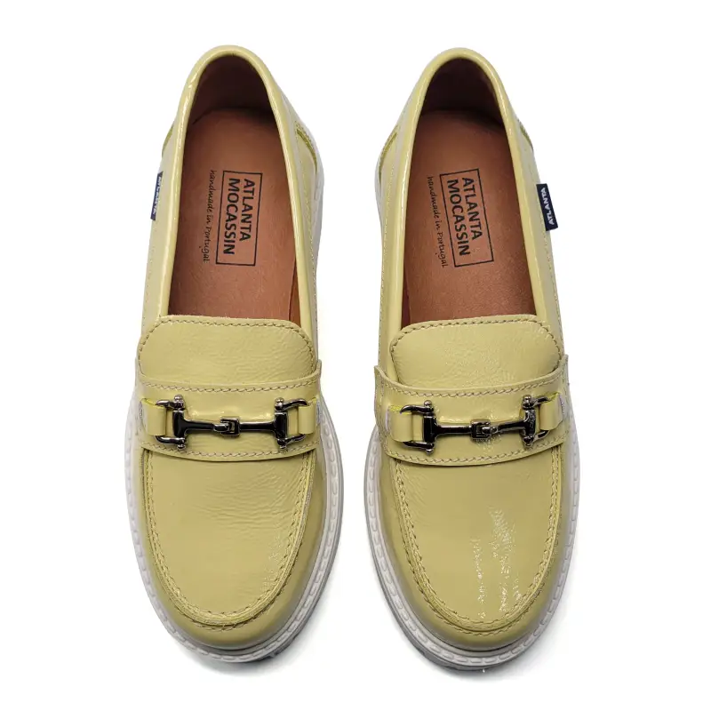 Atlanta Mocassin Soft Yellow Chunky Chain Loafer - Image 2