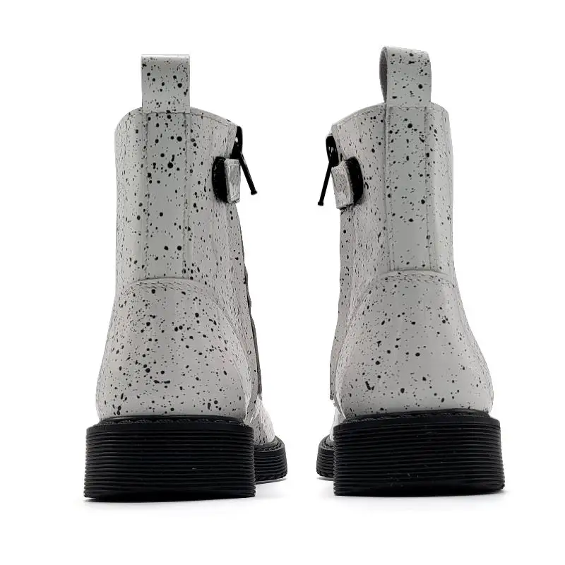 Atlanta Mocassin White Splash Bootie 01D - Image 2