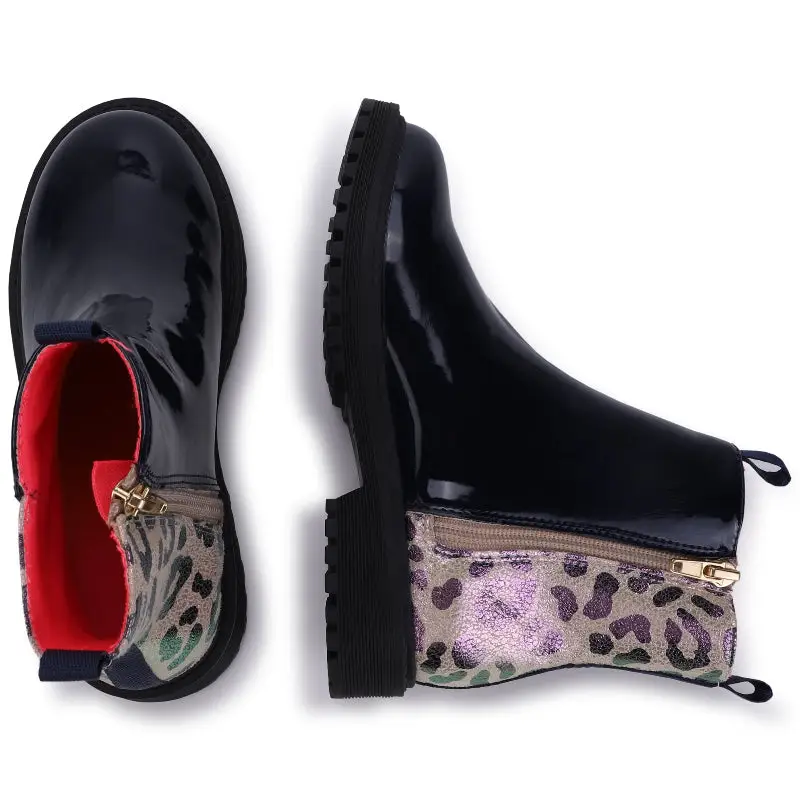 Billie Blush Navy Gold Heart Star Bootie U19327 - Image 2