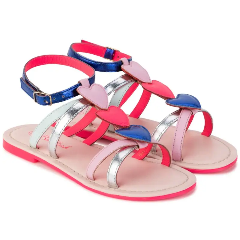 Billieblush Colorful Hearts Strappy Sandal