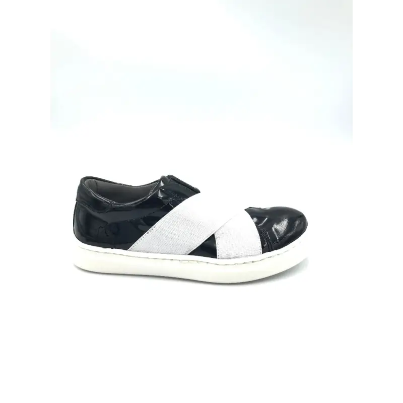 Blublonc Black Patent Slip On Sneaker - Image 2