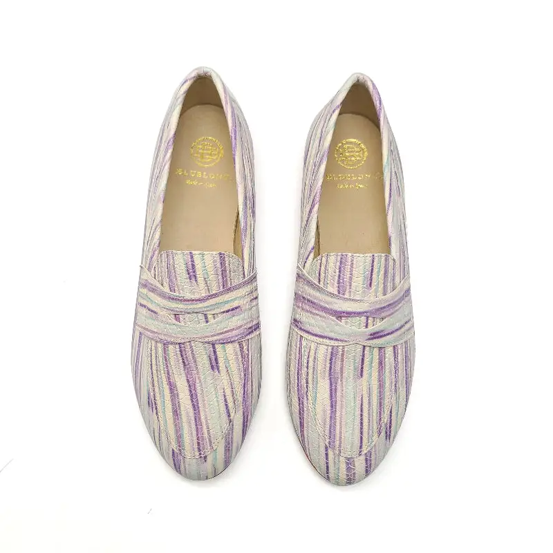 Blublonc Caylee Brushed Purple Teal Penny Loafer - Image 2