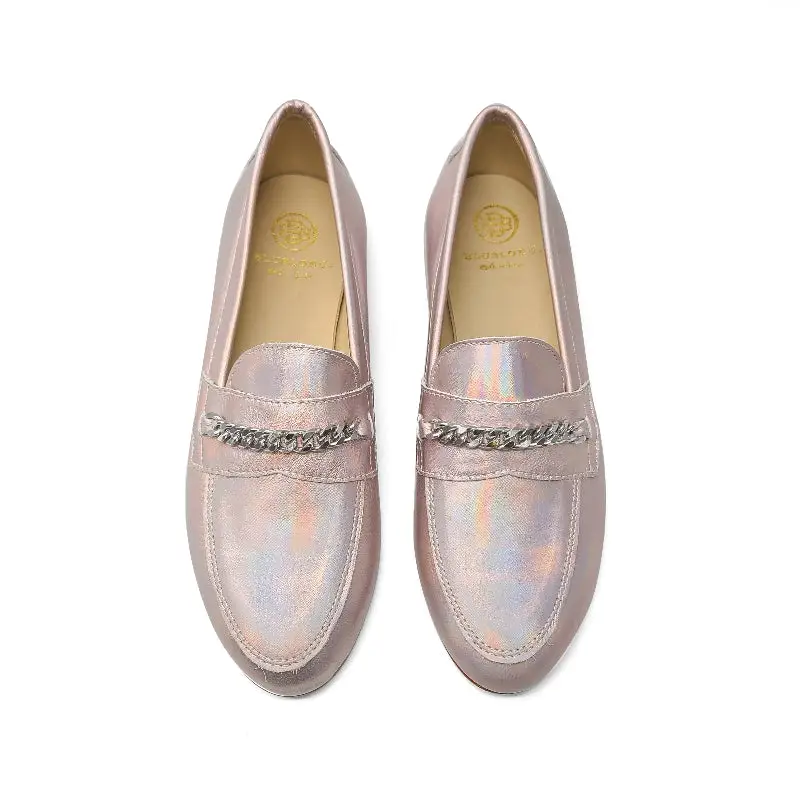 Blublonc Caylee Iridescent Rainbow Chain Loafer - Image 2