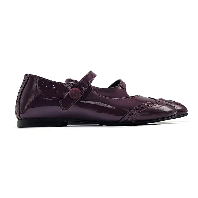 Blublonc Celiax Grape Patent Wingtip Mary Jane - Image 3