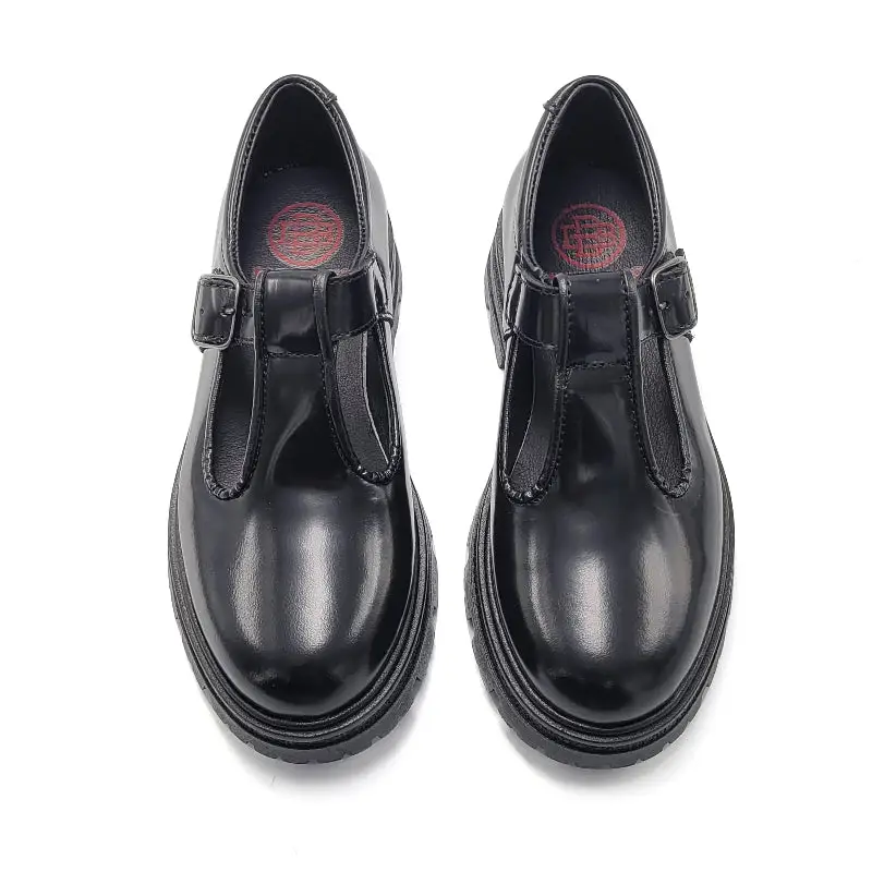Blublonc Daily Florentic Black T Strap Chunky Loafer - Image 2