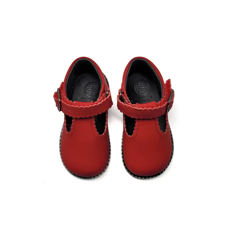 Blublonc Dax Red Cherry T-strap Baby Shoe - Image 2