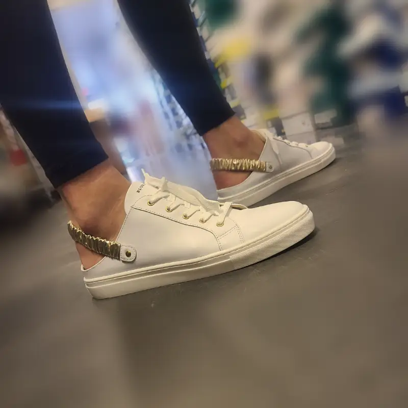 Blublonc Diana White Opulence Slingback Sneaker - Image 3