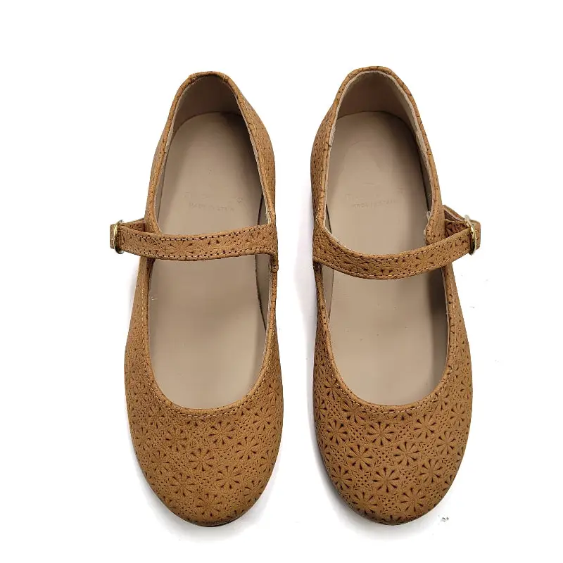 Blublonc Estella Camel Imprint Mary Jane - Image 2