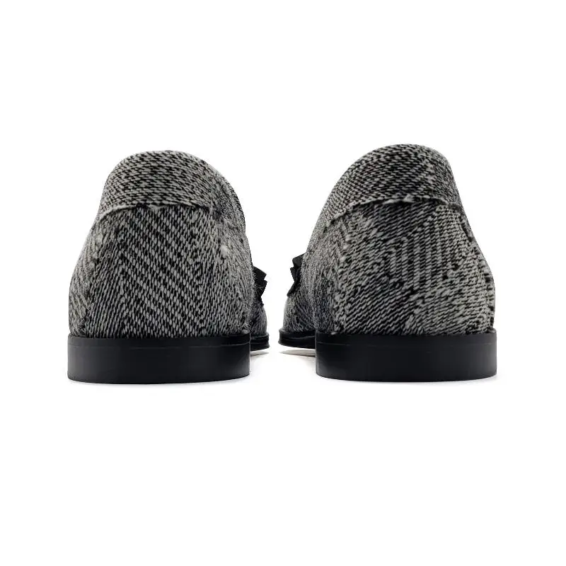 Blublonc Holly Black & White Tweed Loafer - Image 3