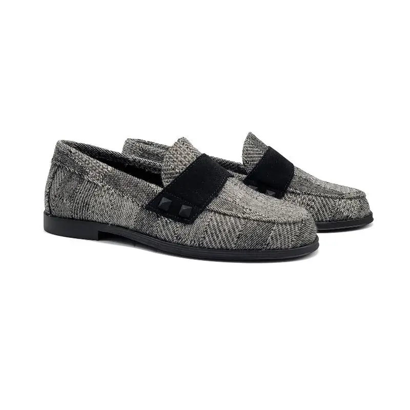 Blublonc Holly Black & White Tweed Loafer - Image 5