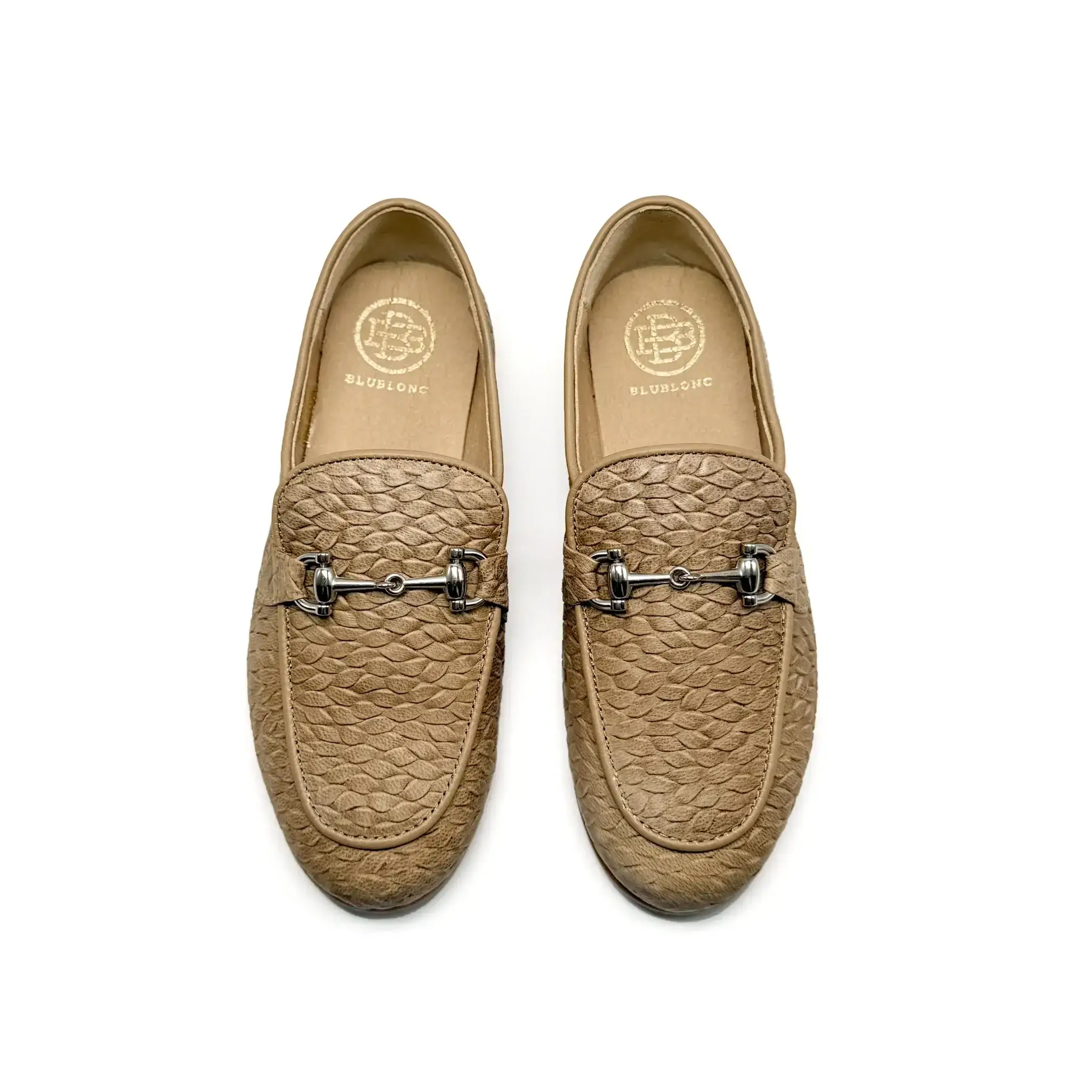Blublonc Leif Taupe Woven Chain Loafer - Image 2