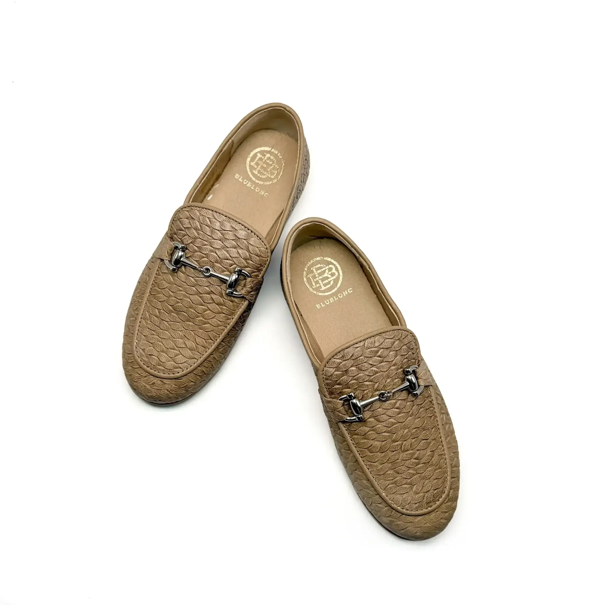 Blublonc Leif Taupe Woven Chain Loafer - Image 3