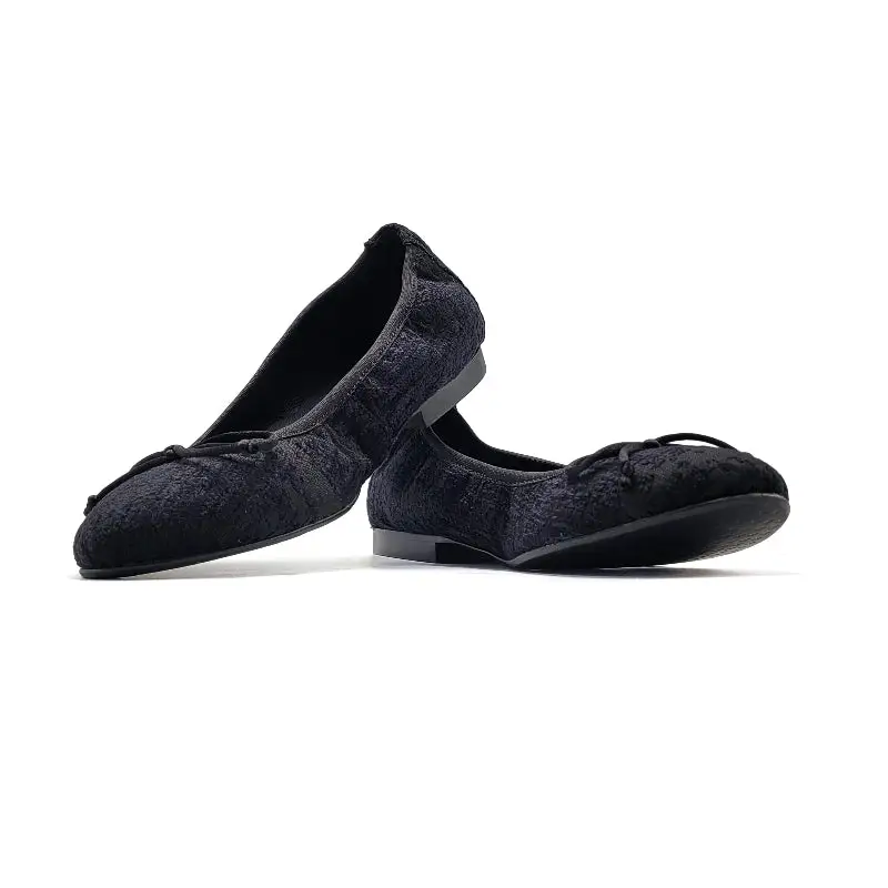 Blublonc Luisa Black Carpet Ballet Flat - Image 3