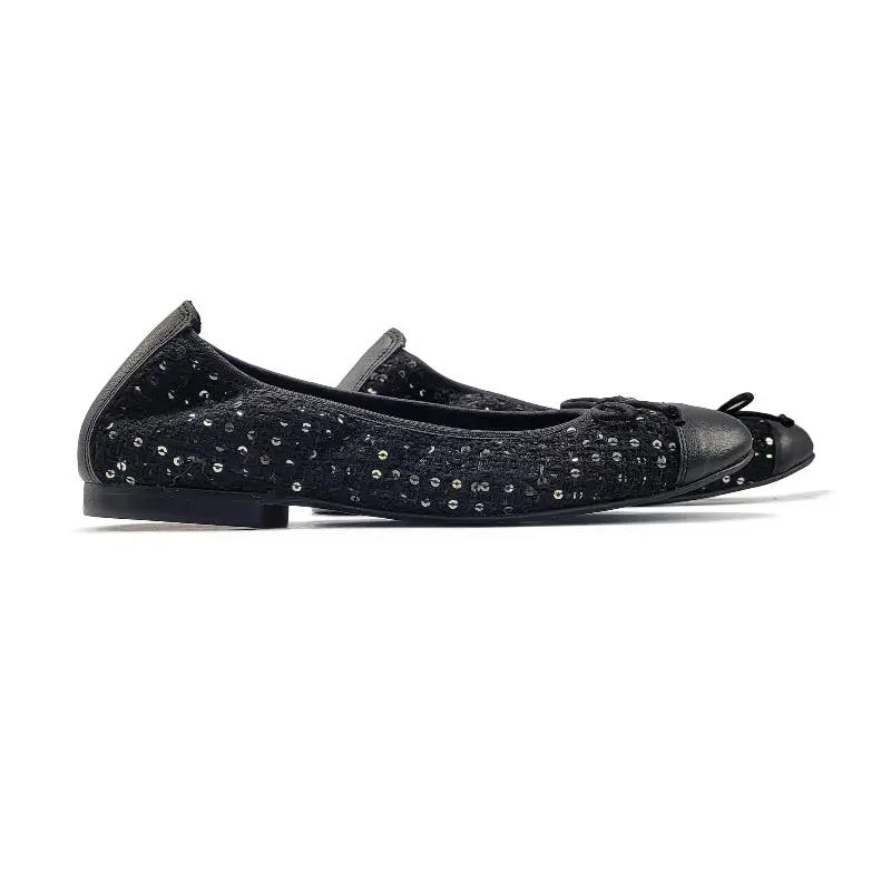 Blublonc Luisa Tweed Sequin Ballet Flat - Image 2