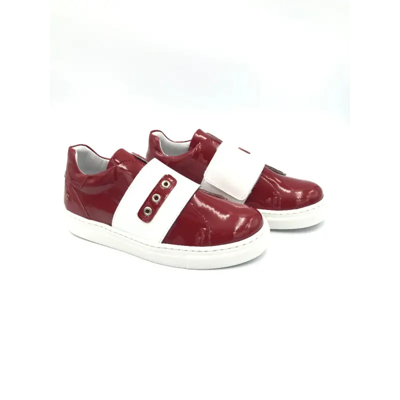 Blublonc Red Patent Velcro Sneaker - Image 5