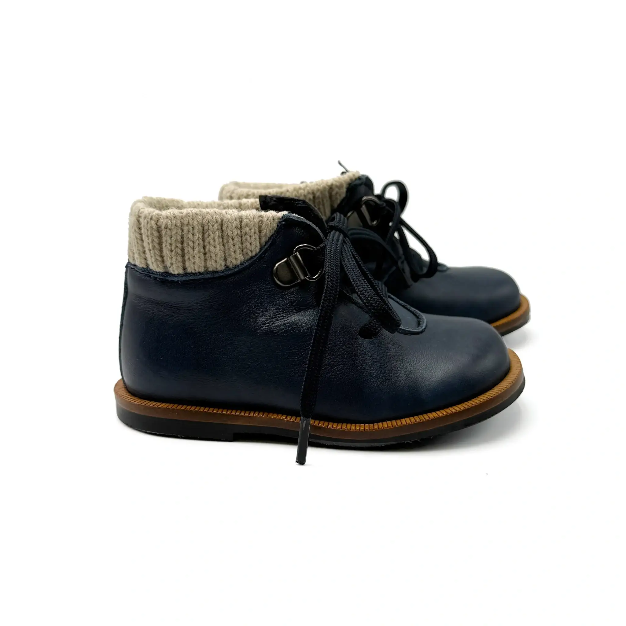Blublonc Rio Dark Blue Leather First Bootie