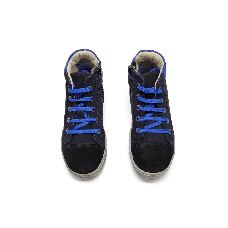 Bo-Bell Iqra Black Cobalt High Top Lace Sneaker - Image 2