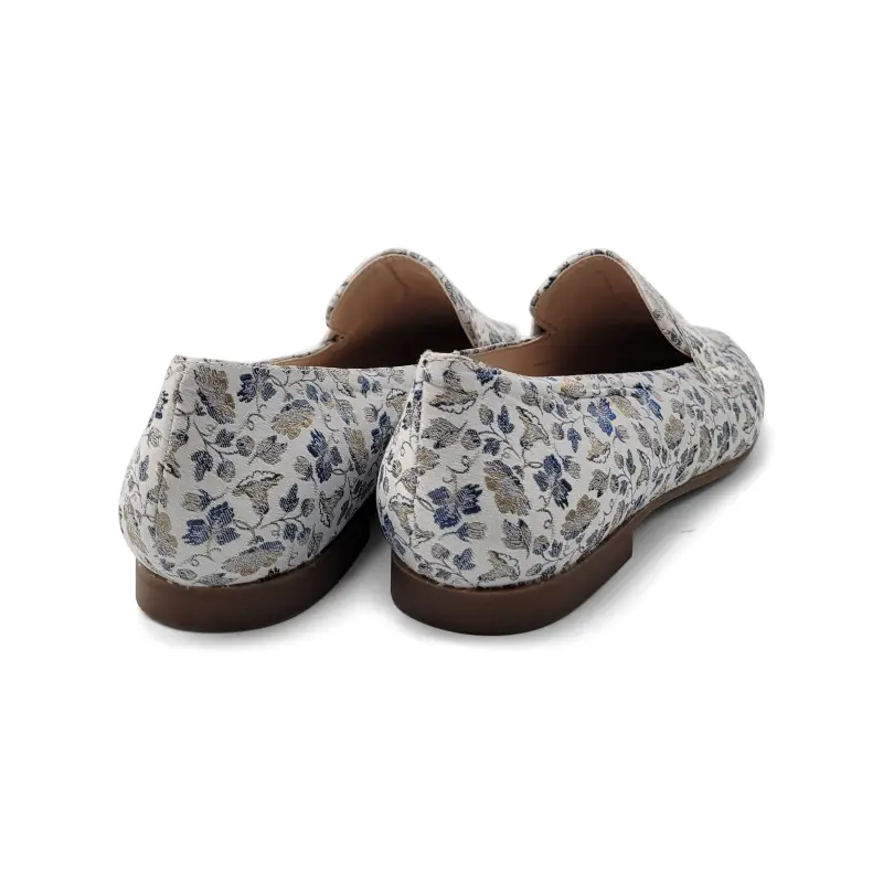 Brunella Blue Floral Grey Penny Loafer - Image 3