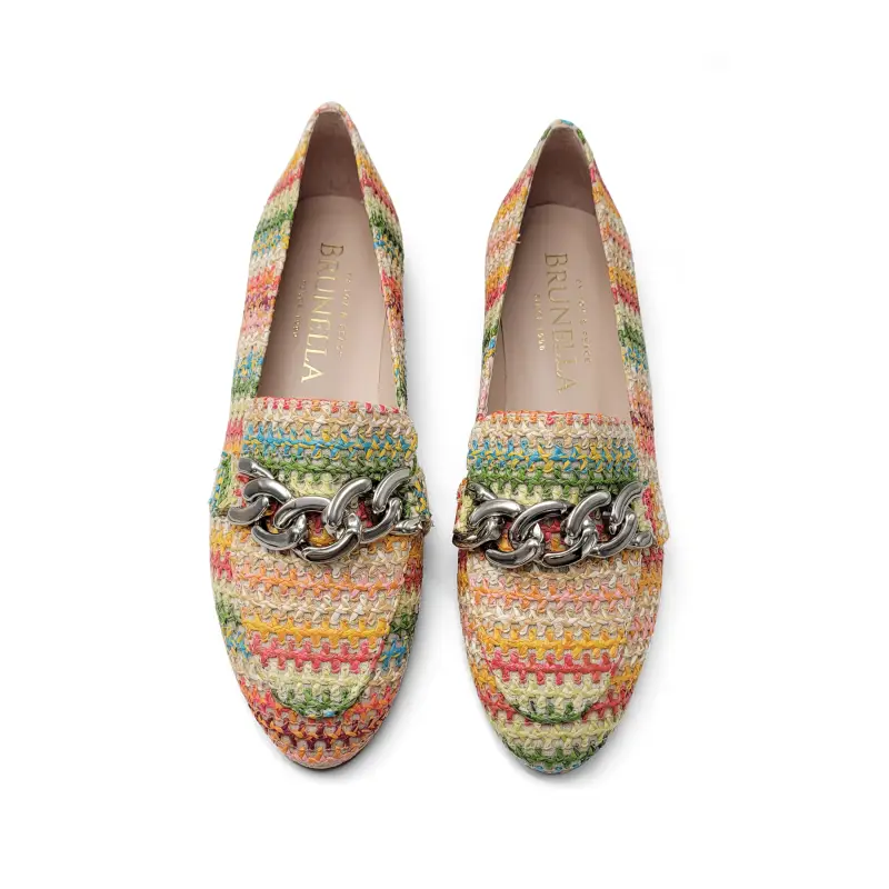 Brunella Colorful Crochet Chain Slip On - Image 2