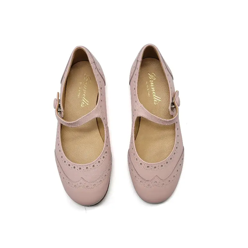 Brunellis Baby Pink Wingtip Mary Jane S24 - Image 2