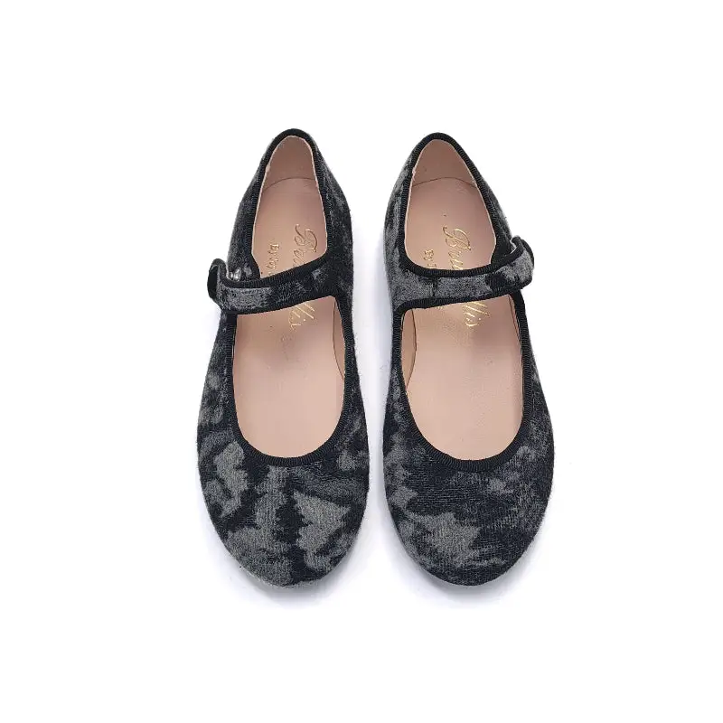 Brunellis Black Grey Wool Mary Jane S-21 - Image 2