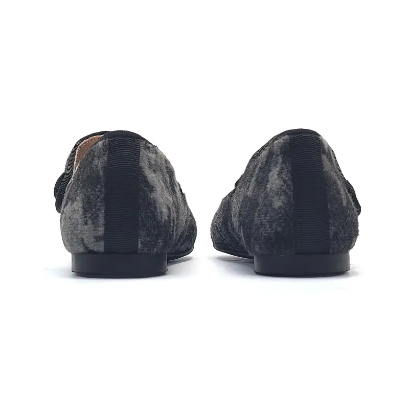 Brunellis Black Grey Wool Mary Jane S-21 - Image 3