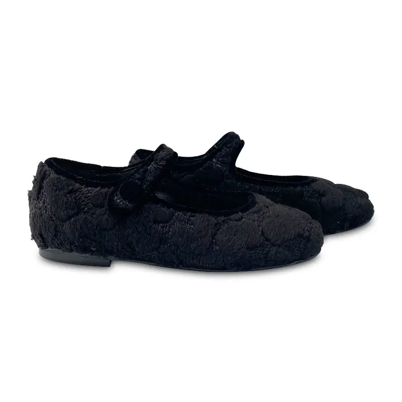 Brunellis Black Hearts Fur Mary Jane