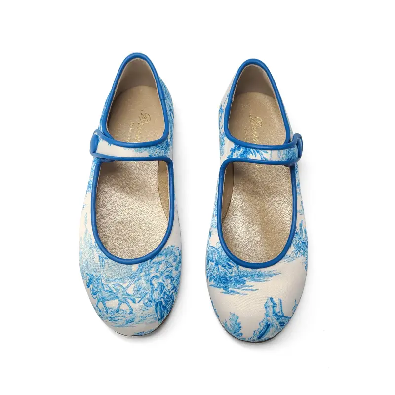 Brunellis Blue Toile Mary Jane - Image 2