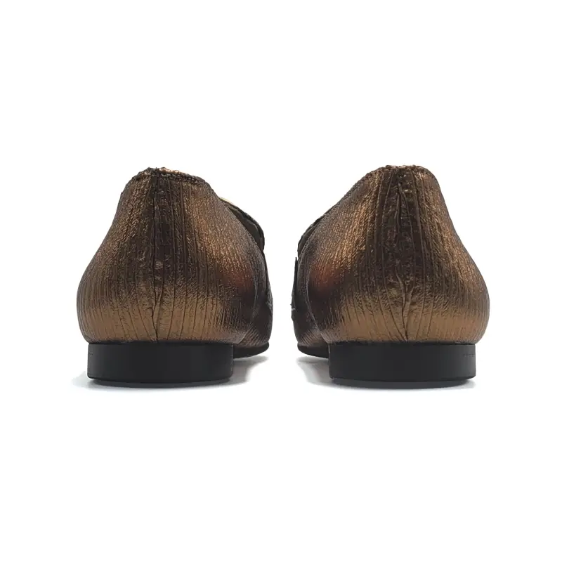 Brunellis Bronze Lined Penny Loafer 516 - Image 4